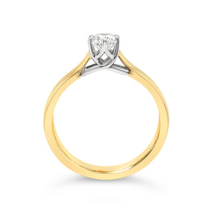Yellow Gold Half Carat Diamond Solitaire Ring